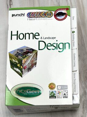 Home & Landscape Design w/ NexGen Technology (2008, Windows PC, Punch Software)